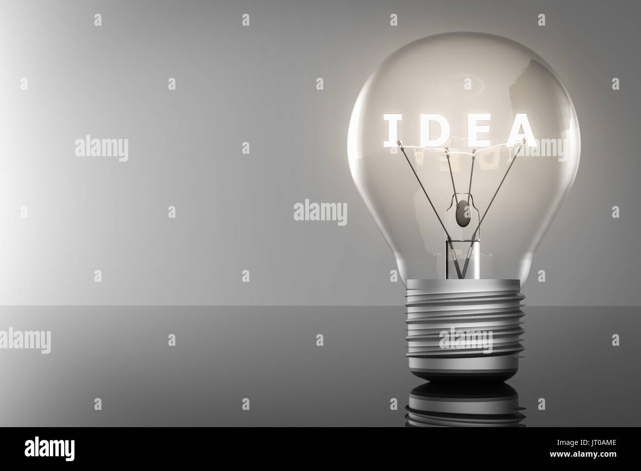 idea concept with retro lightbulb Stock Photo