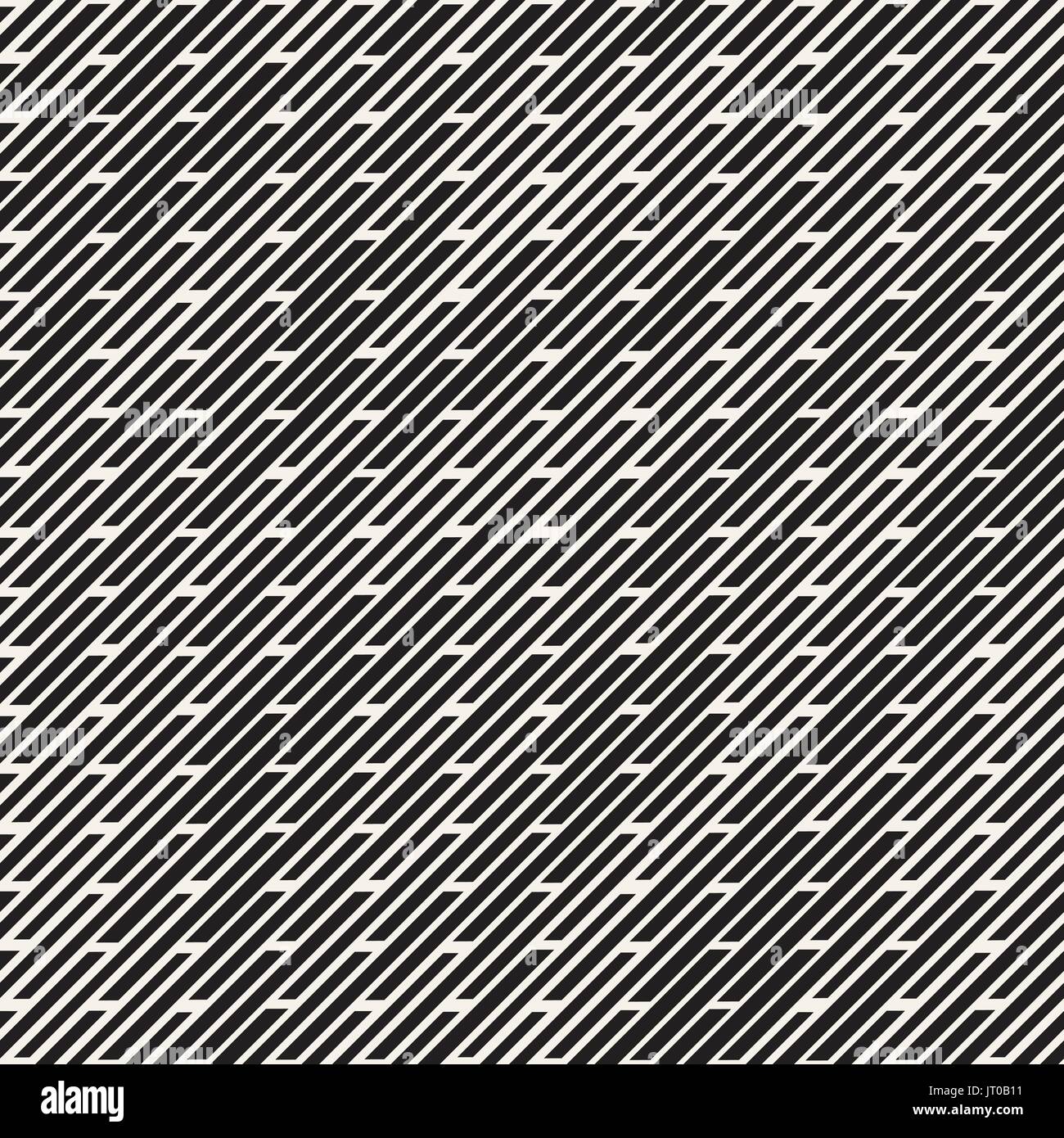 Black and White Irregular Dashed Lines Pattern. Modern Abstract Vector ...
