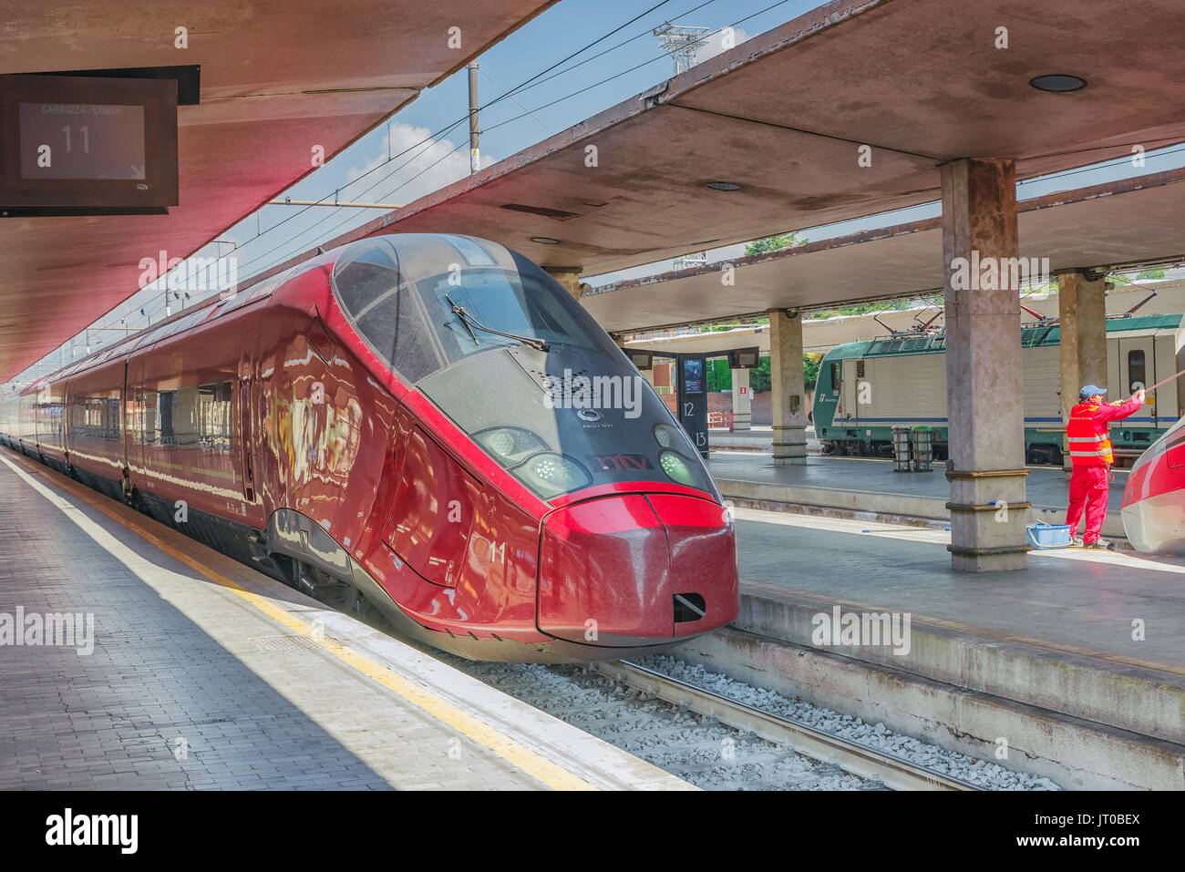 Santa maria novella train station florence firenze hi-res stock ...