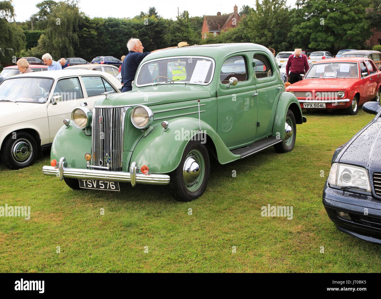 Ford V8 Pilot car at classic vintage vehicle rally at summer fete car ...
