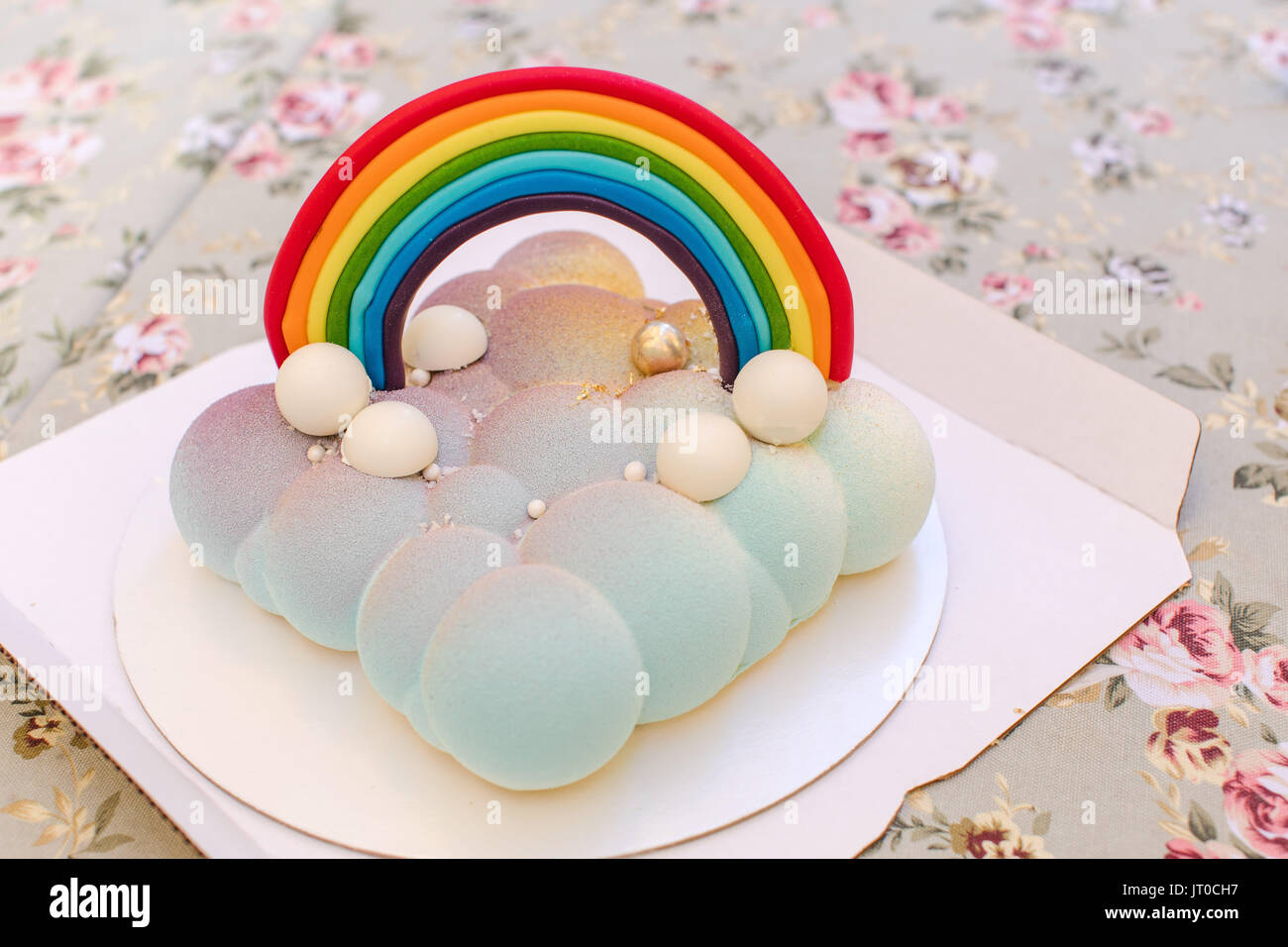 Cake with beautiful creative decor Stock Photo