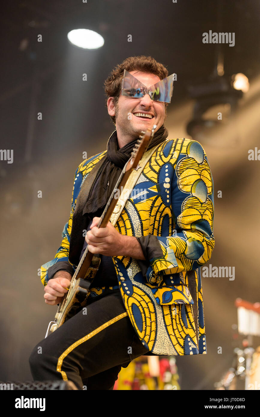 Matthieu Chedid M of Lamomali performing at the WOMAD Festival