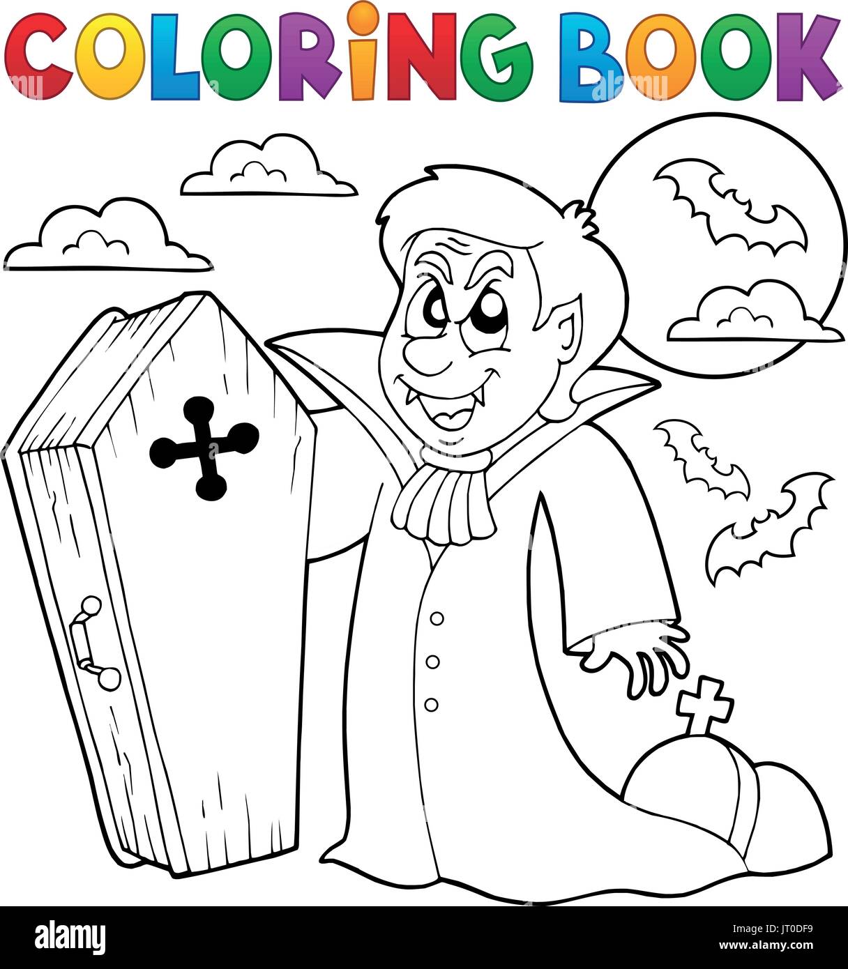 Coloring book vampire theme 4 - eps10 vector illustration Stock Vector ...