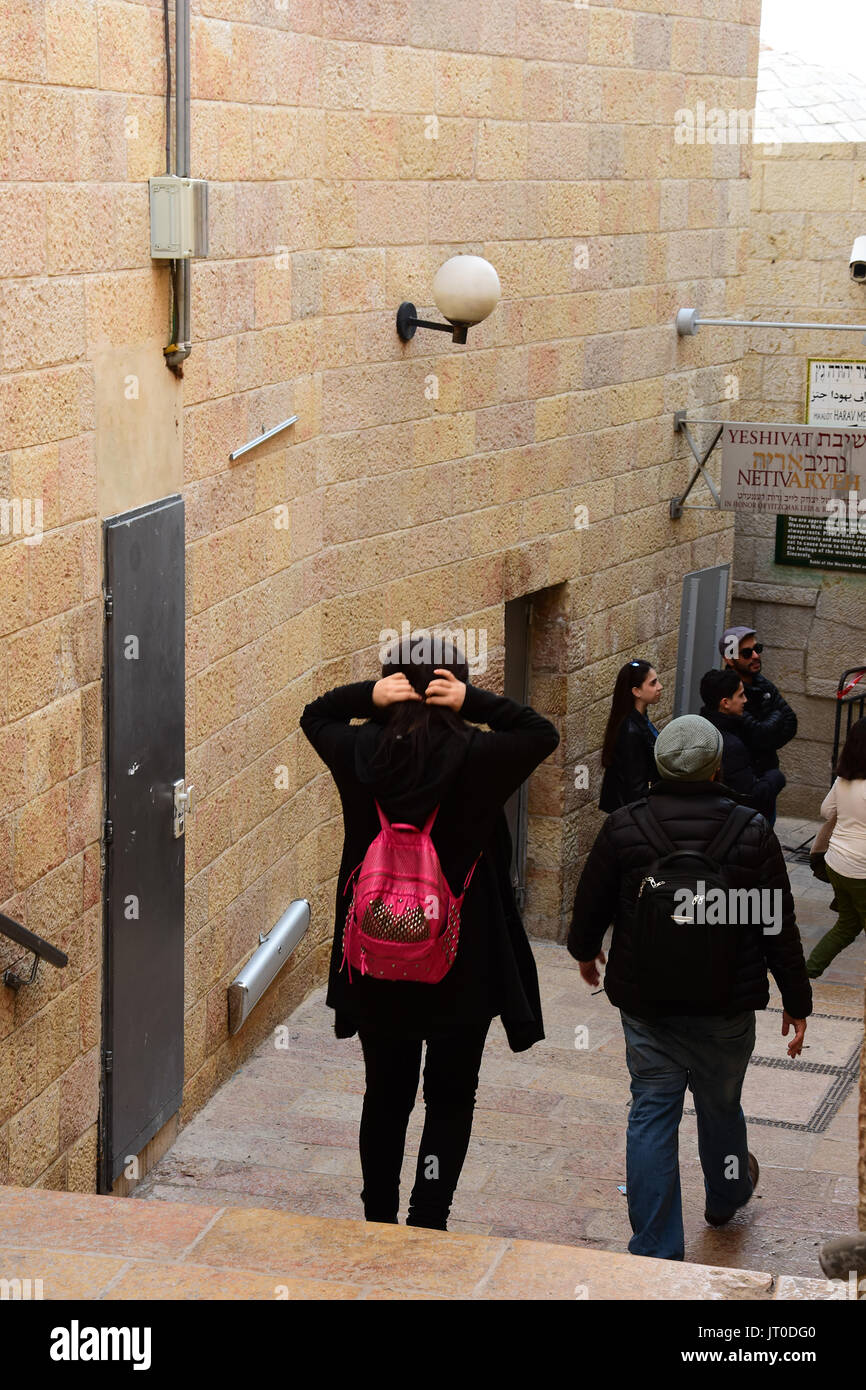 western wall,wailing,Jerusalem Stock Photo