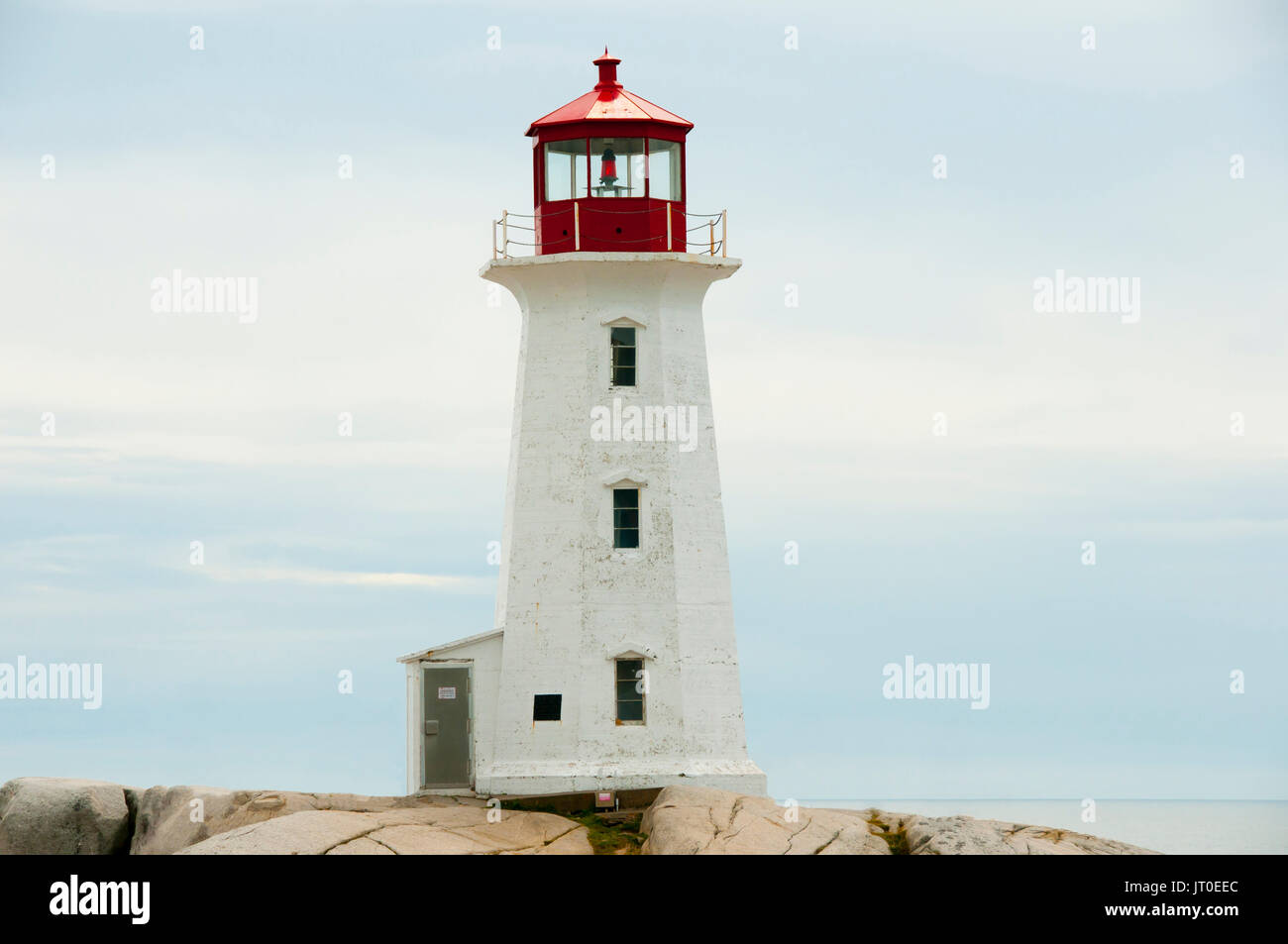 Peggys Cove Lighthouse - Nova Scotia - Canada Stock Photo