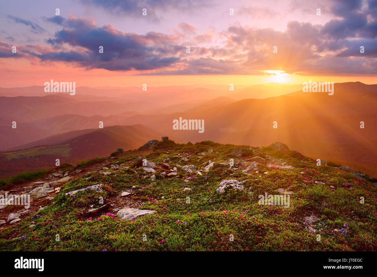 Vintage mountain landscape majestic hi-res stock photography and images ...