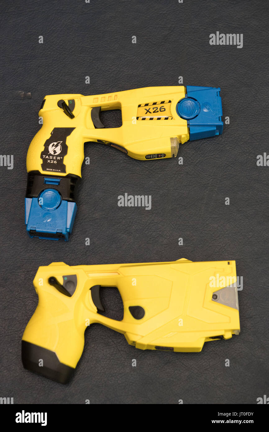 The old X26 taser (top) which will be replaced by the X2 taser (bottom ...