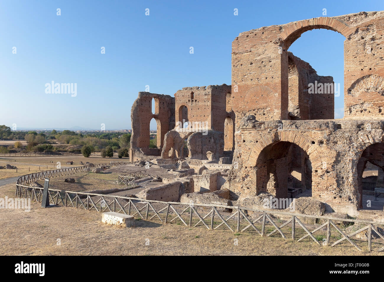 Famous Villa dei Quintili, archaeological site of Rome. Roman villa of the first half of the 2nd century. Stock Photo