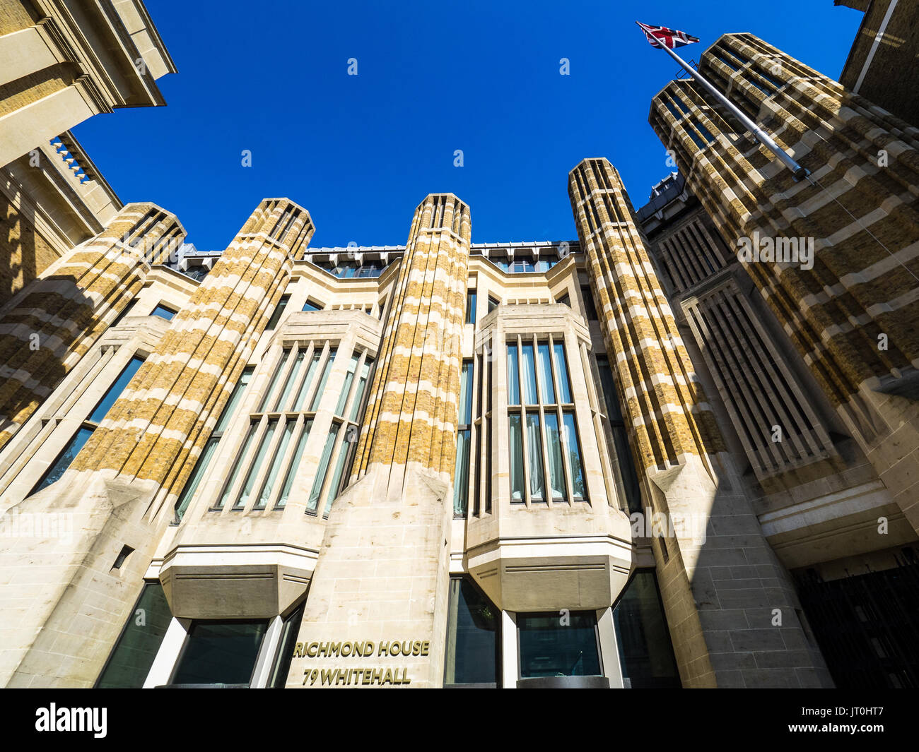 Richmond House i- headquarters building of the UK Government Department of Health in Whitehall in central London's government district. Stock Photo