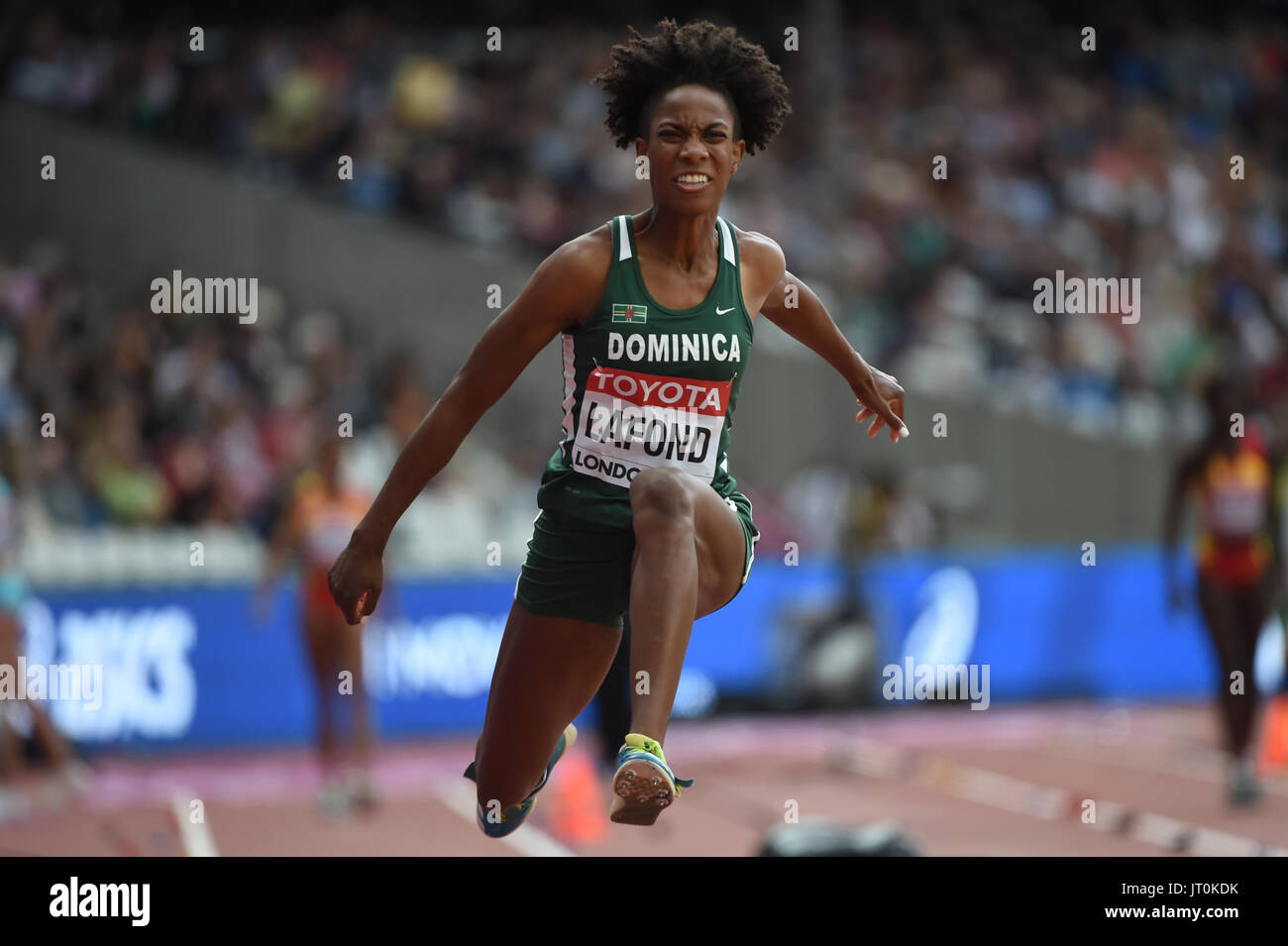 Thea LAFOND, Dominica, at triple jump preliminary heat at London