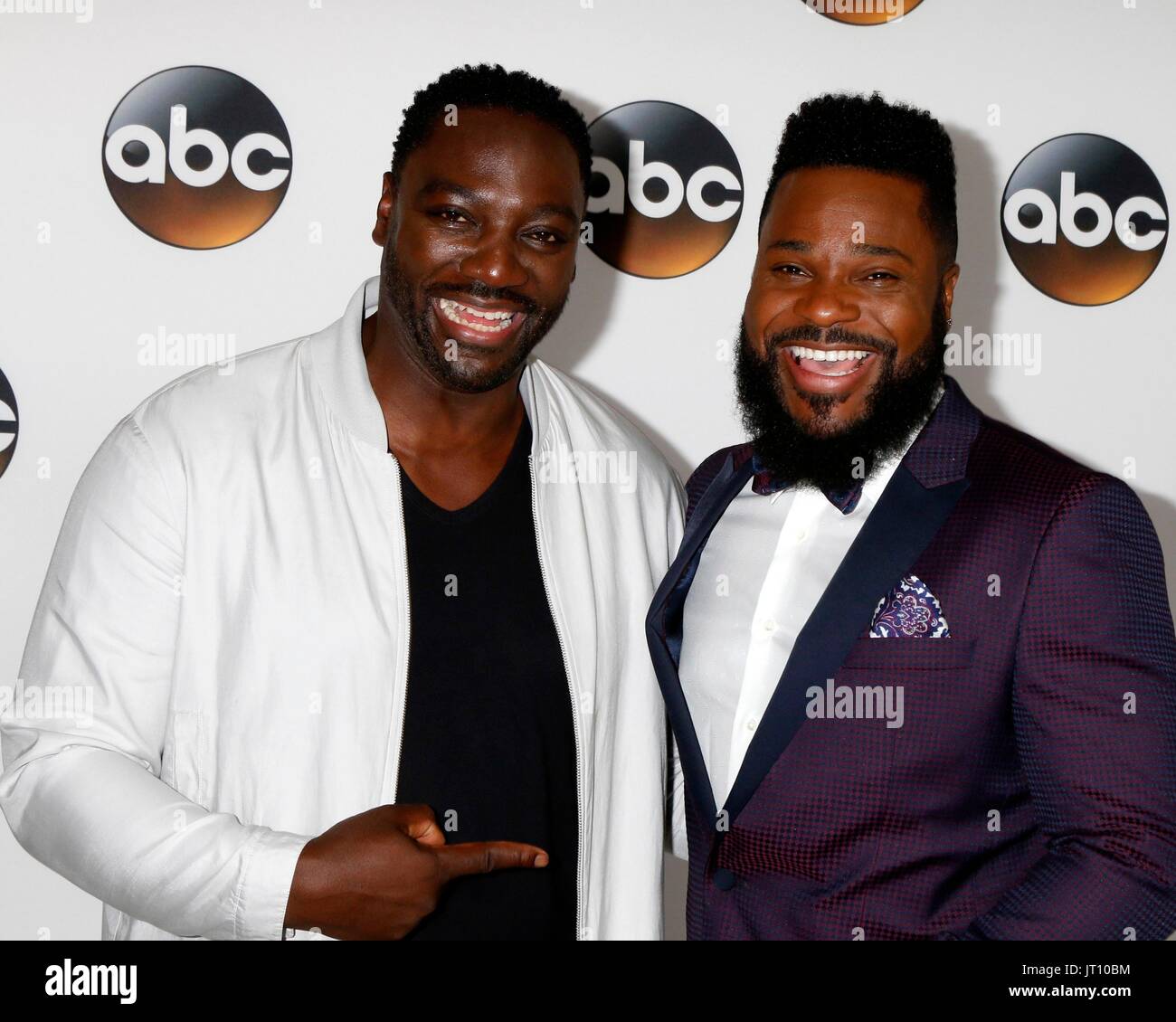 Beverly Hills, CA. 6th Aug, 2017. Adewale Akinnuoye-Agbaje, Malcolm-Jamal Warner at arrivals for ABC's TCA Summer Press Tour Party, The Beverly Hilton Hotel, Beverly Hills, CA August 6, 2017. Credit: Priscilla Grant/Everett Collection/Alamy Live News Stock Photo