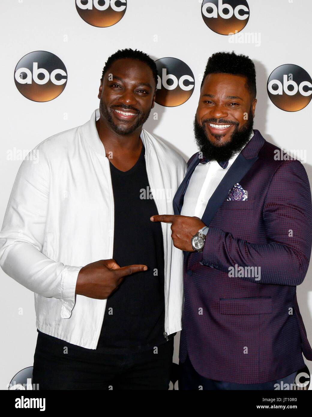 Adewale Akinnuoye-Agbaje, Malcolm-Jamal Warner at arrivals for ABC's TCA Summer Press Tour Party - Part 2, The Beverly Hilton Hotel, Beverly Hills, CA August 6, 2017. Photo By: Priscilla Grant/Everett Collection Stock Photo