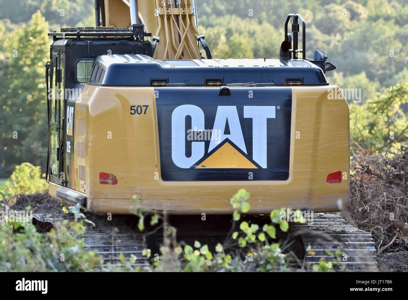 Caterpillar logging equipment bulldozer loader Stock Photo - Alamy