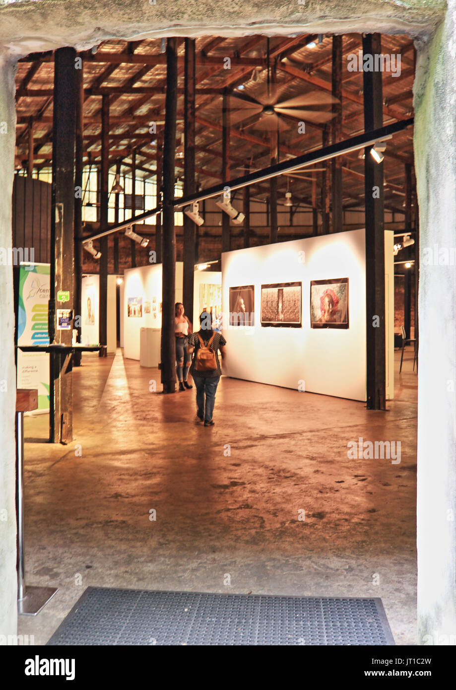 Attending wearecairns art exhibit in the contemporary Tank 4 gallery