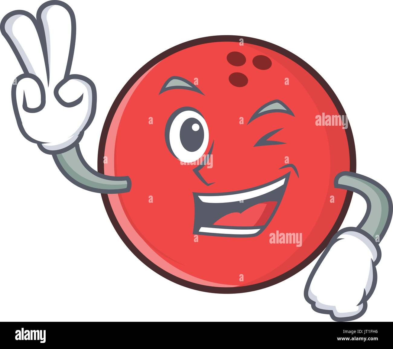 Two finger bowling ball character cartoon vector illustration Stock Vector Image & Art Alamy