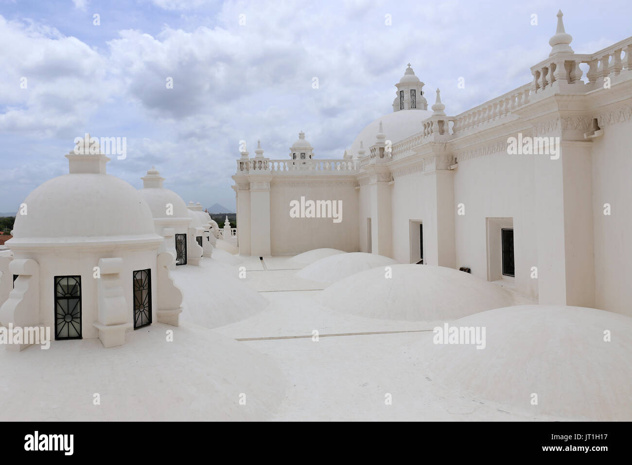 White Cathedral in Leon, Nicaragua Stock Photo