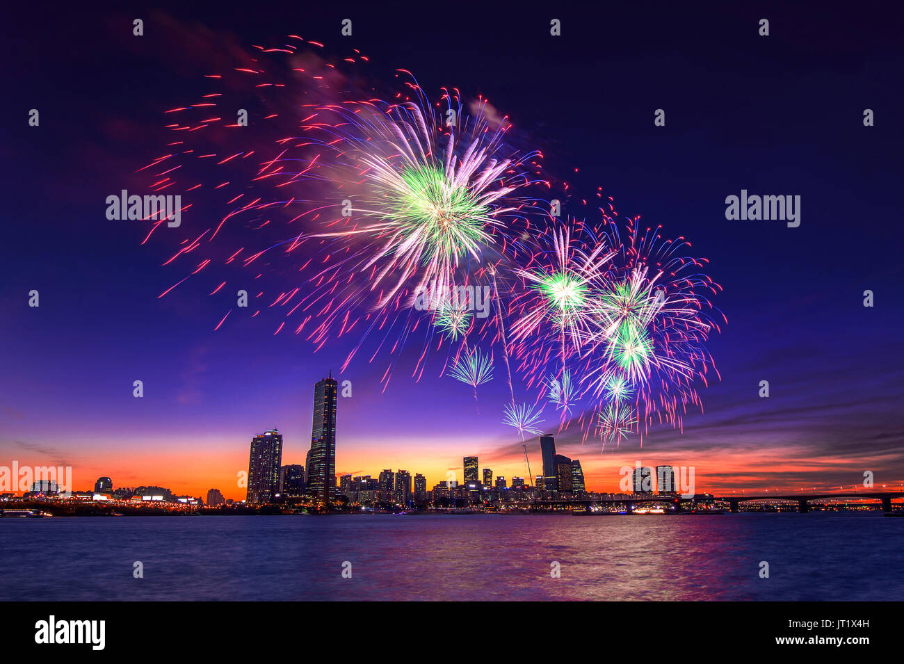 Seoul International Fireworks Festival in Korea Stock Photo Alamy