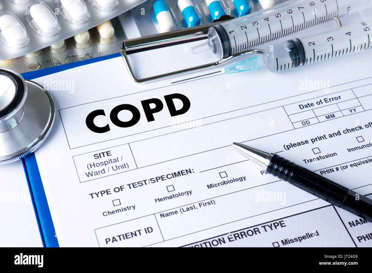 COPD Chronic obstructive pulmonary disease health medical concept Stock Photo