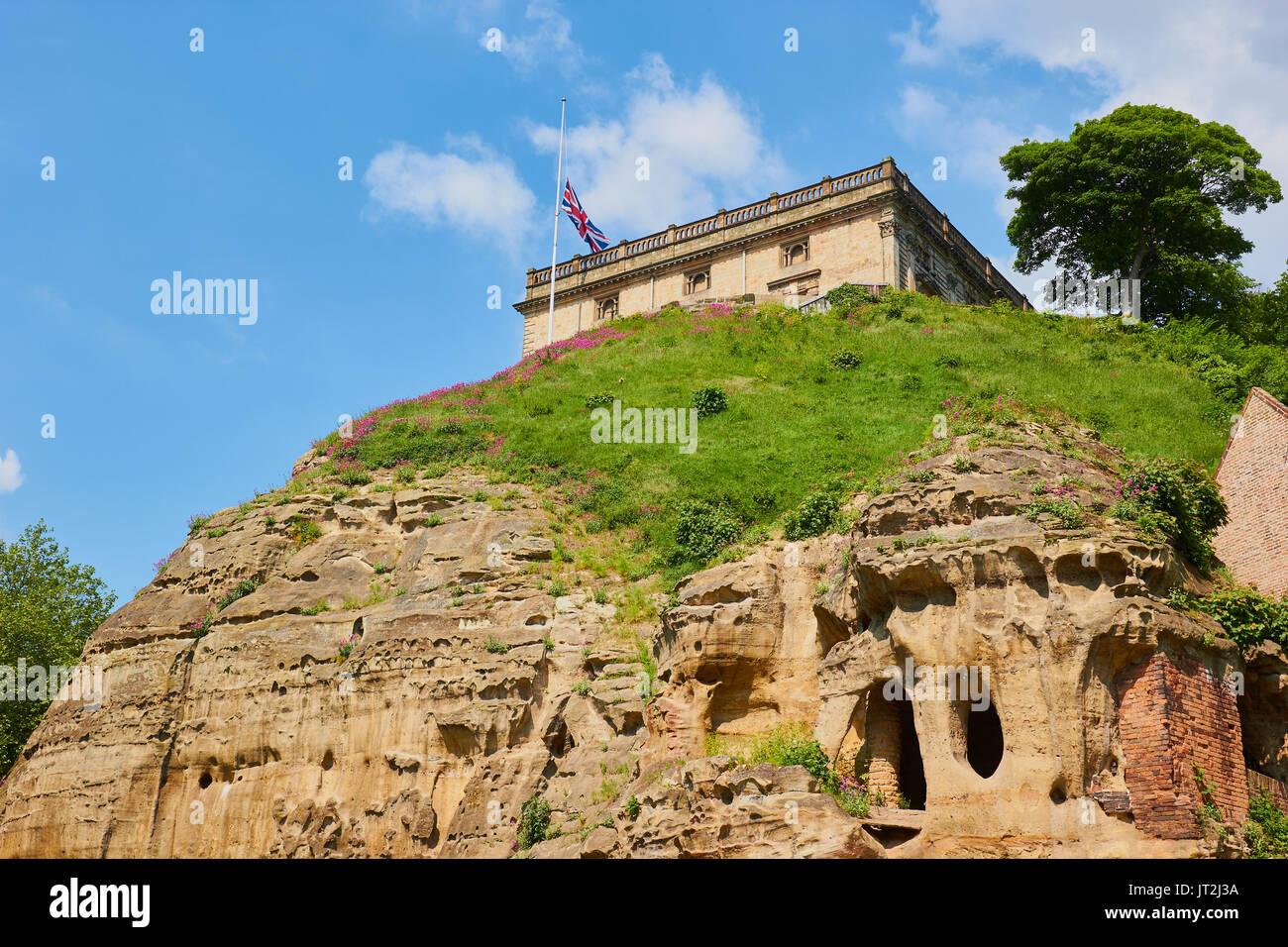 Nottingham Castle on top of Castle Rock, Nottingham, Nottinghamshire