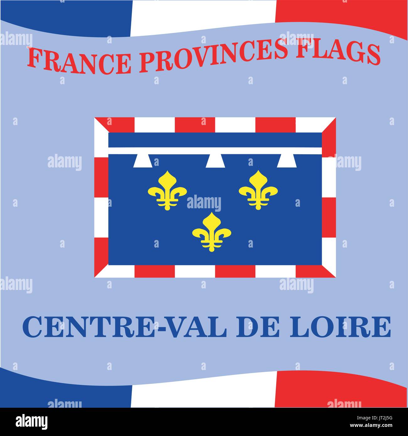 Flag of French province Centre Val De Loire Stock Vector Image & Art ...