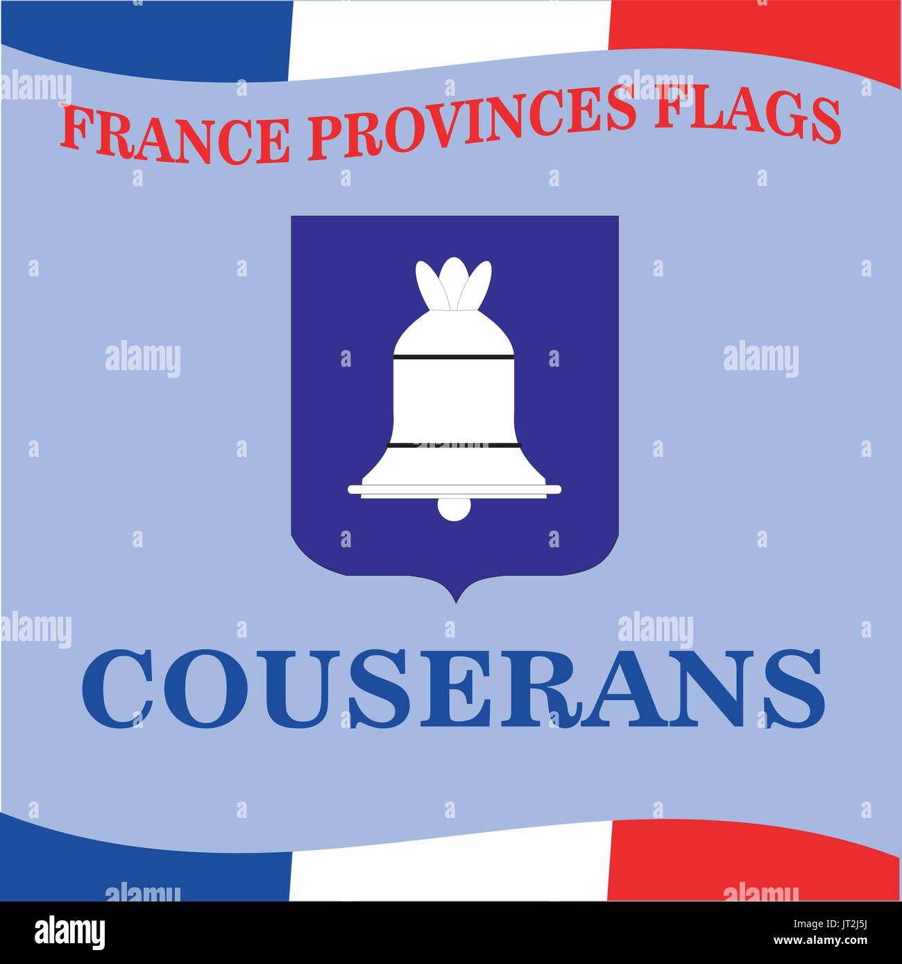 Flag of French province Couserans Stock Vector