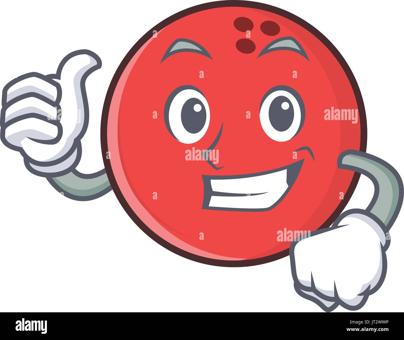 Proud bowling ball character cartoon vector illustration Stock Vector Image & Art Alamy