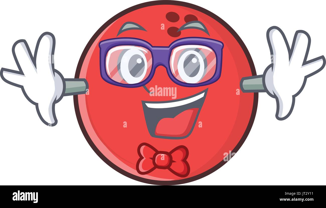 Geek bowling ball character cartoon vector illustration Stock Vector Image & Art Alamy