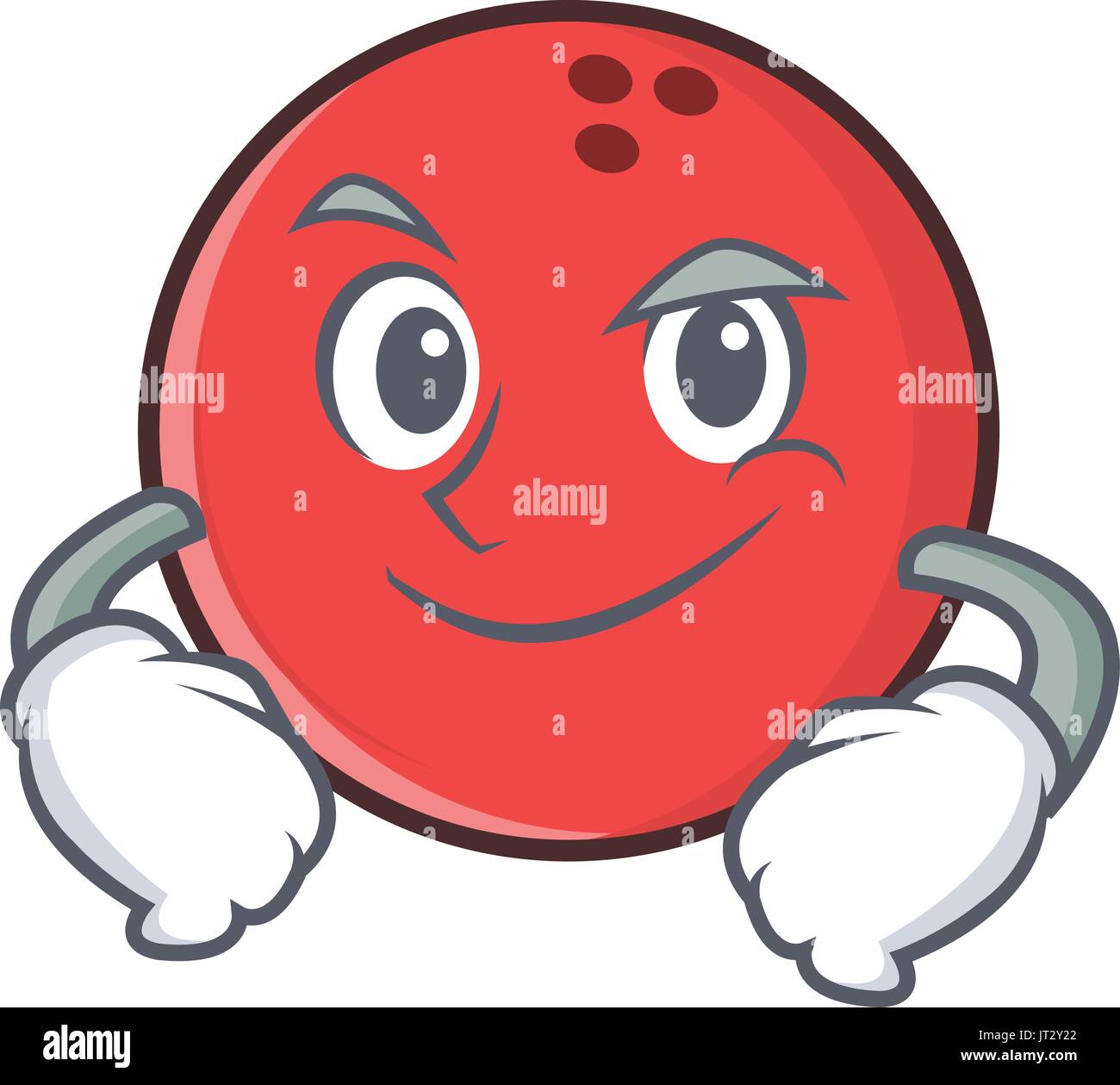 Smirking bowling ball character cartoon vector illustration Stock Vector Image & Art Alamy