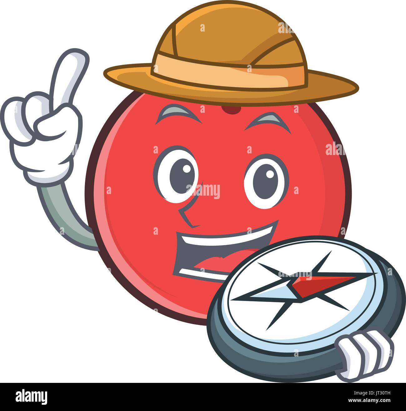 Explorer bowling ball character cartoon vector illustration Stock Vector Image & Art Alamy