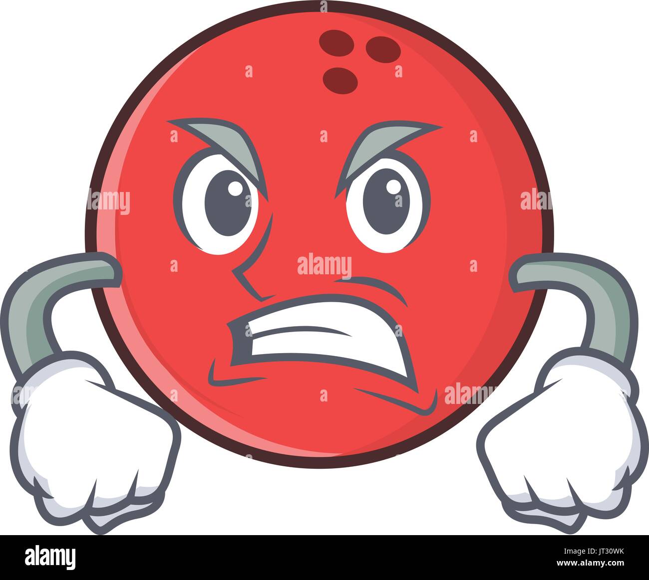 Angry bowling ball character cartoon vector illustration Stock Vector Image & Art Alamy