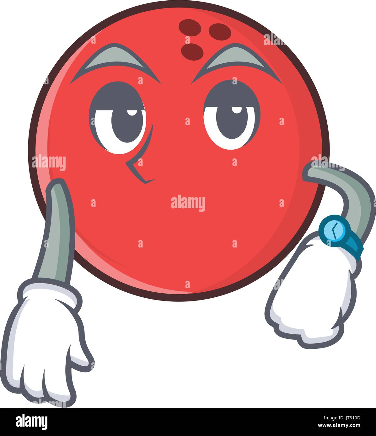 Waiting bowling ball character cartoon vector illustration Stock Vector Image & Art Alamy
