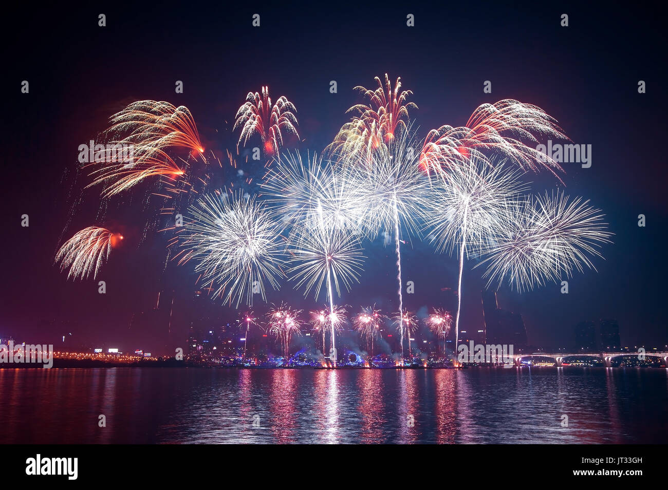 Seoul International Fireworks Festival in Korea Stock Photo Alamy