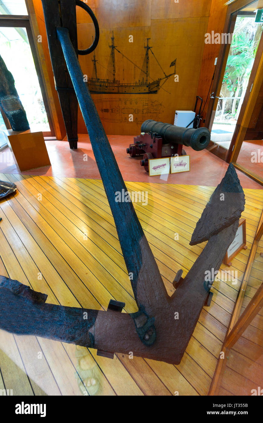 Original Anchor from HMB Endeavour, James Cook Museum, Cooktown, Far North Queensland, FNQ, QLD, Australia Stock Photo