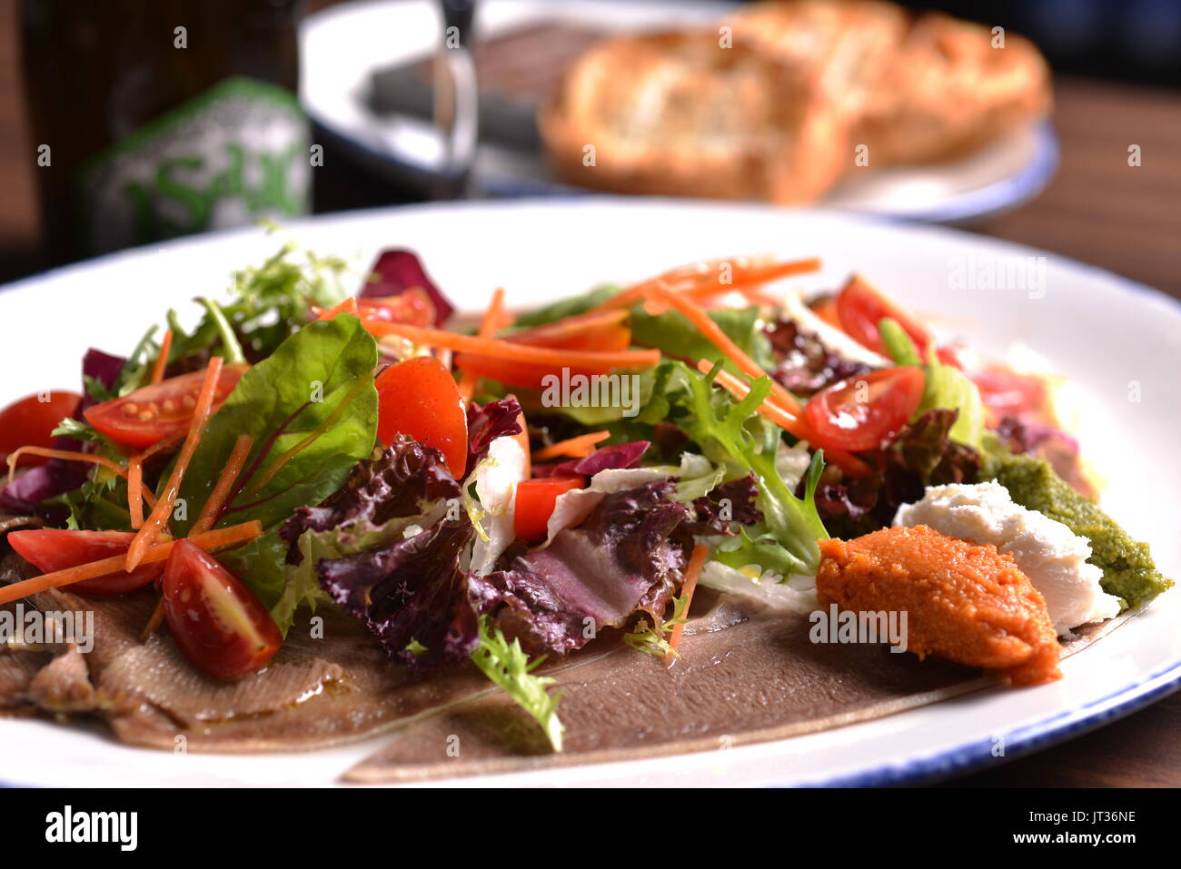Braised ox tongue Stock Photo Alamy