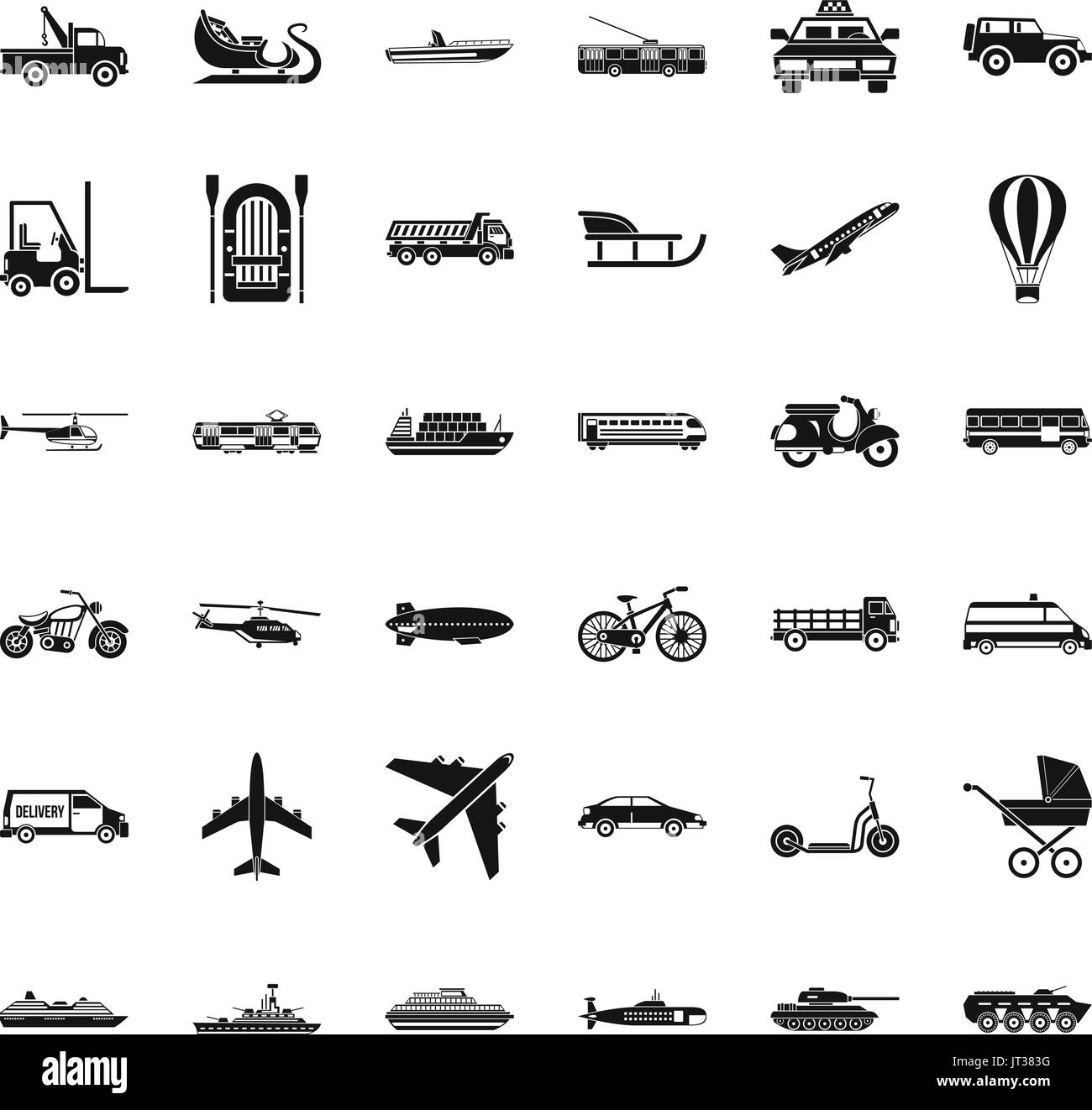 Great transport icons set, simple style Stock Vector Image & Art - Alamy
