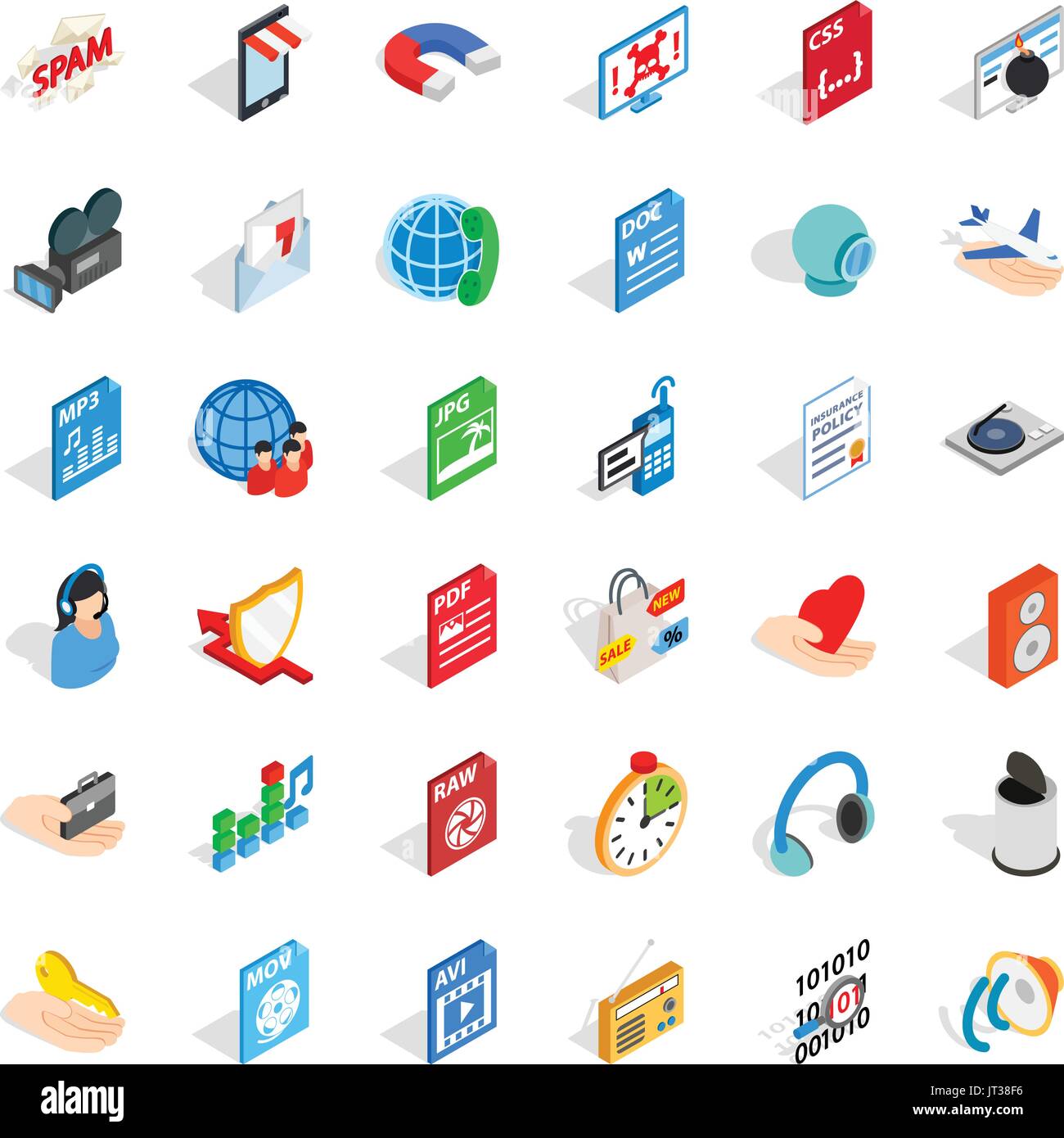 Web folder icons set, isometric style Stock Vector Image & Art - Alamy