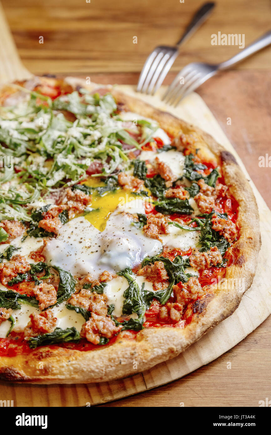 Tomato paste pizza Stock Photo Alamy