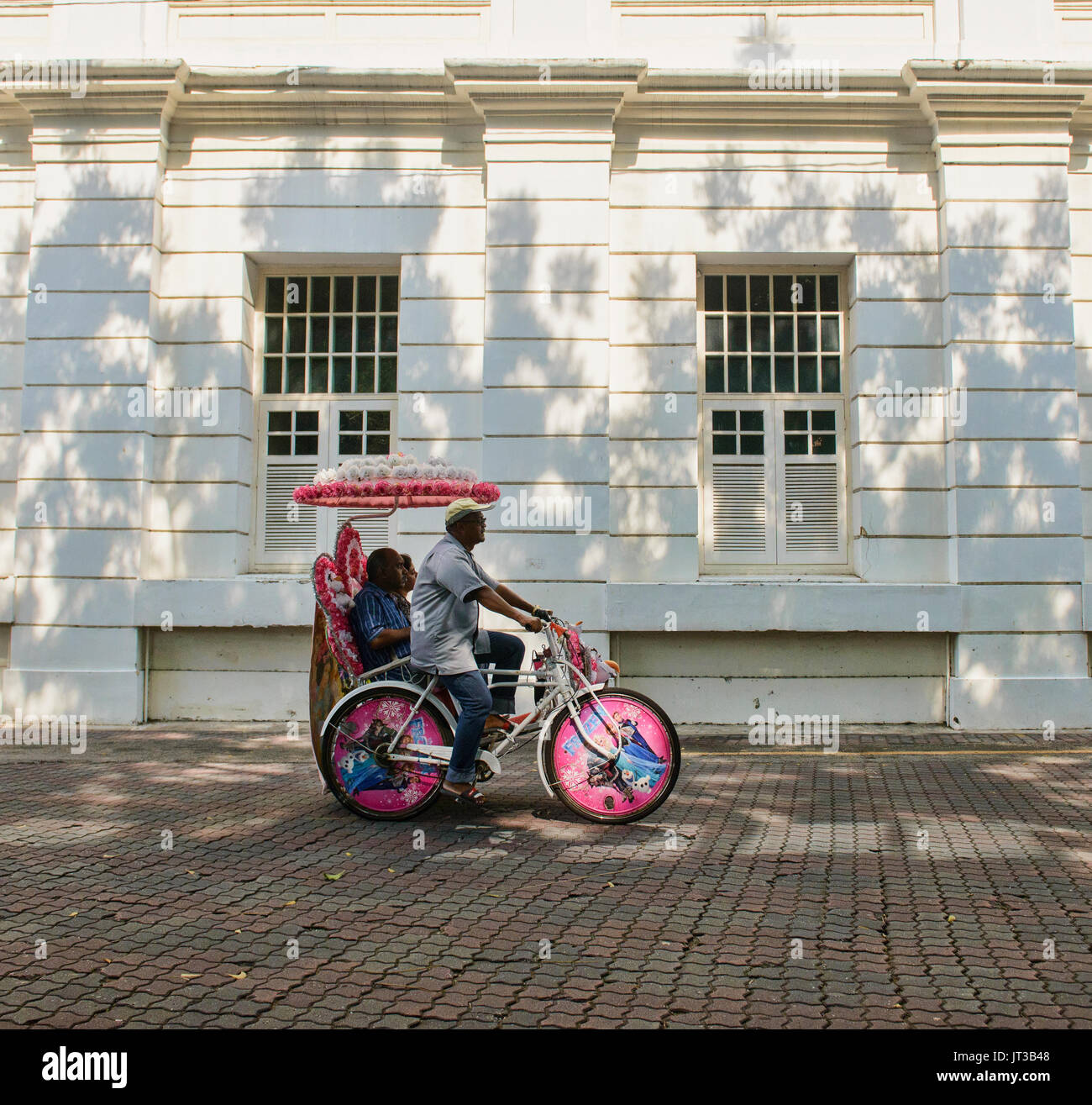 Rickshaw (trishaw) in UNESCO World Heritage Malacca, Malaysia Stock ...