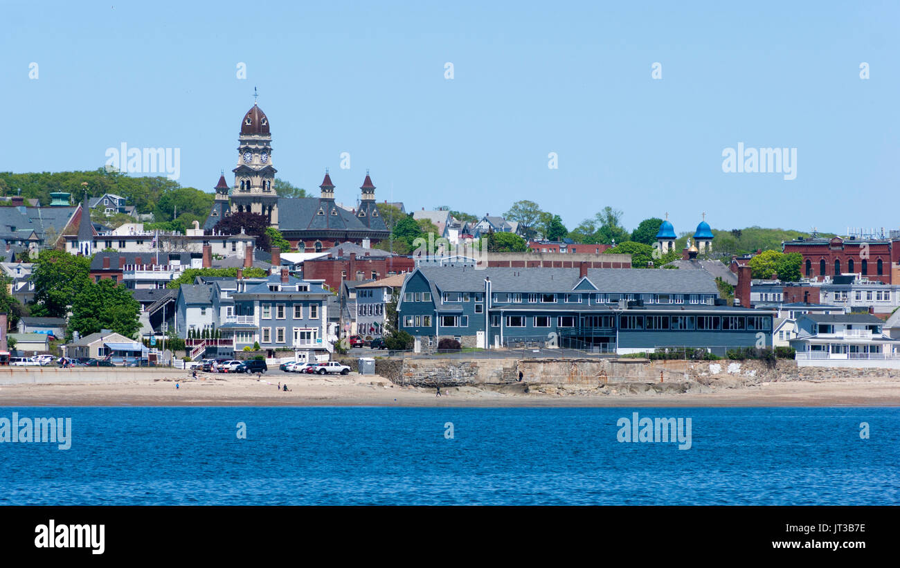 View of the Gloucester city waterfront. Cape Ann, Massachusetts Stock
