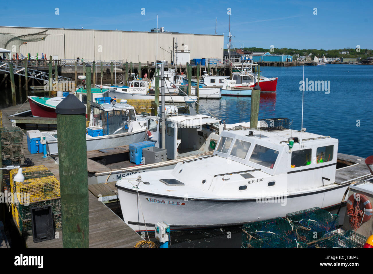 Lobster boats docked in Gloucester Harbor. Cape Ann, Massachusetts
