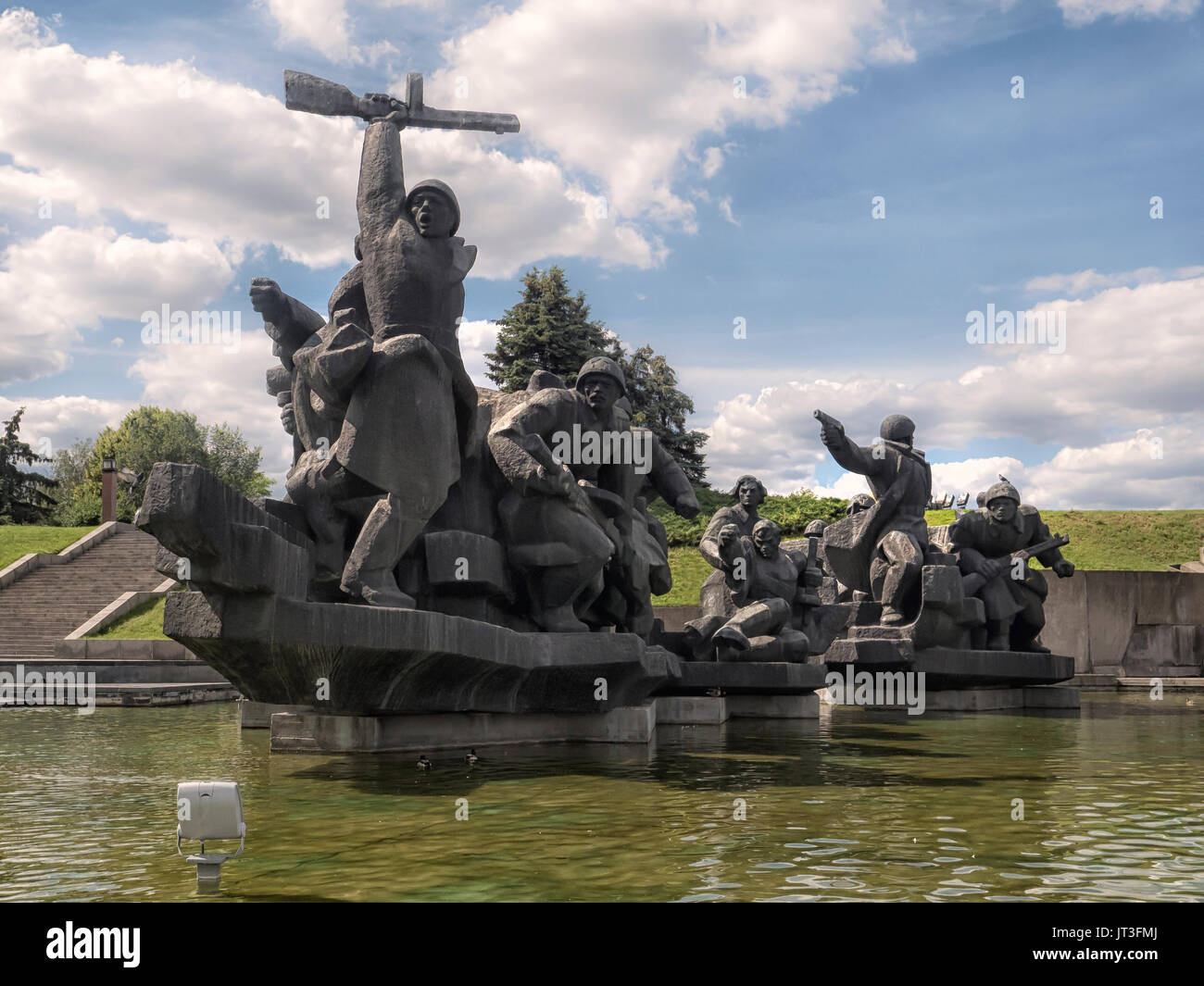 KYIV, UKRAINE - JUNE 12, 2016:  Soviet Era World War II Memorial Stock Photo