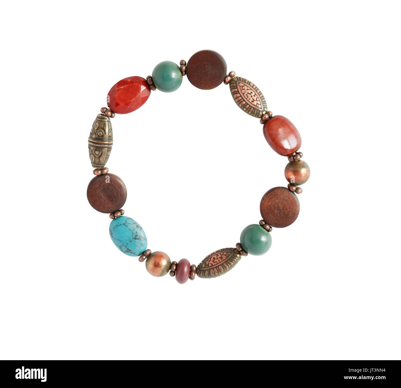 Costume Jewelry. Nice vintage female bracelet on white background