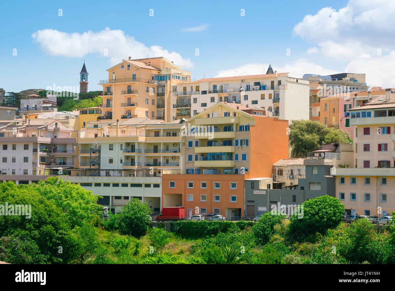 Sassari Sardinia cityscape, view of the skyline of the city of Sassari in north west Sardinia. Stock Photo