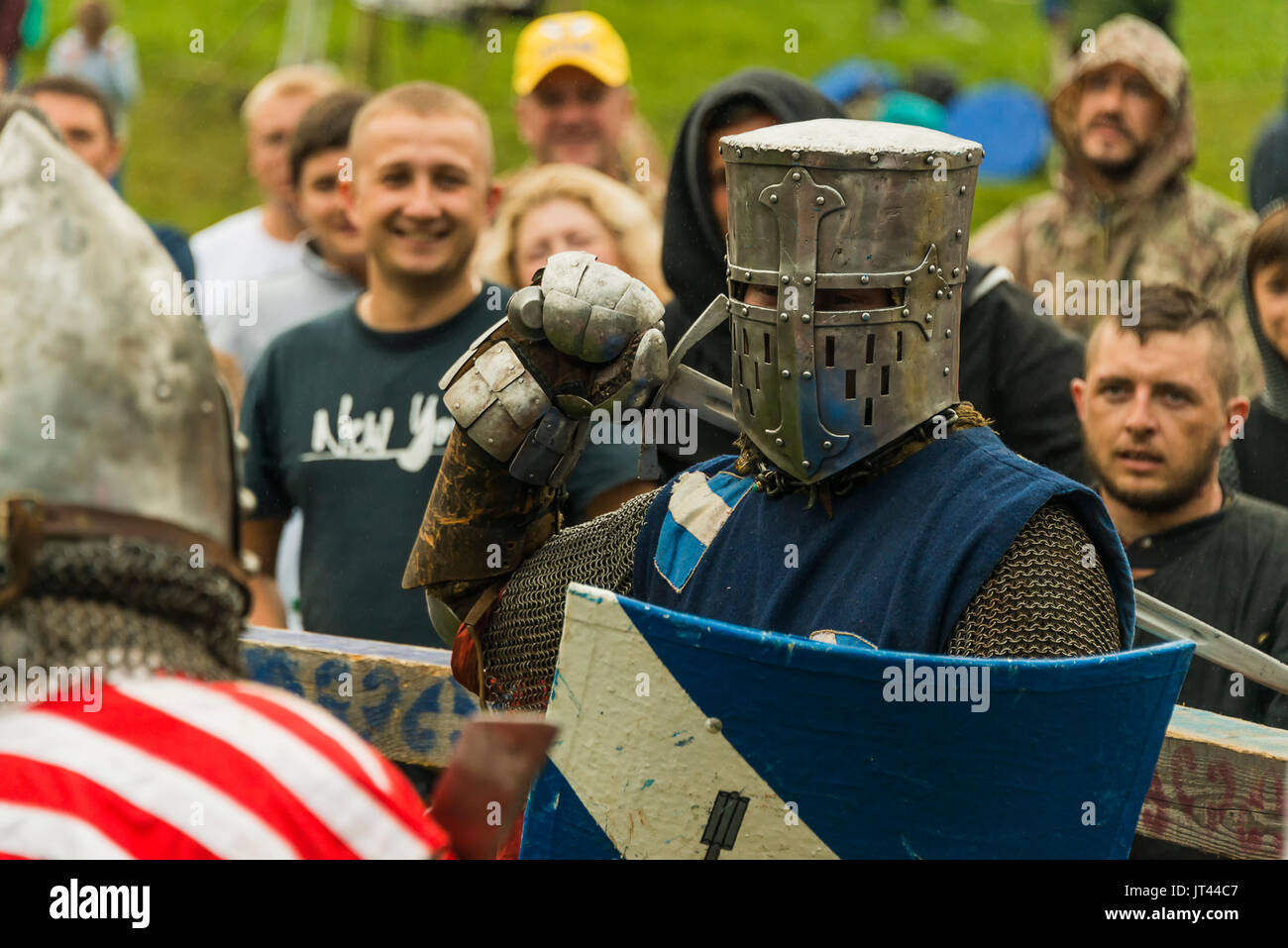 Medieval Crusader Knight Helmet High Resolution Stock Photography and ...