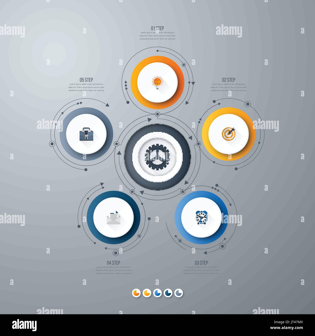Infographics template 5 options with circle Stock Vector Image & Art ...