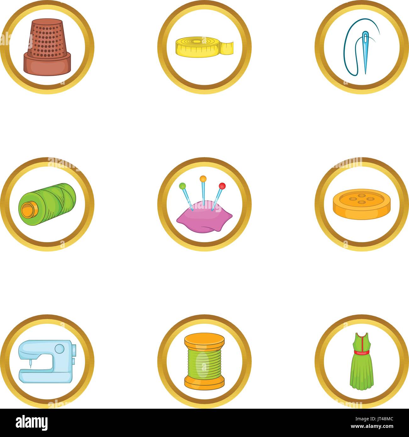 Tailoring icons set, cartoon style Stock Vector Image & Art - Alamy