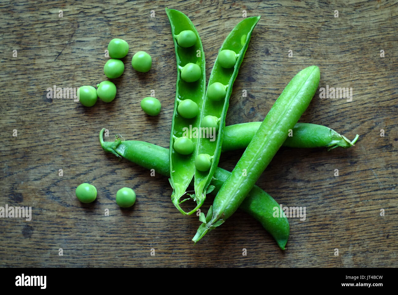 Peas and pea pods. Stock Photo