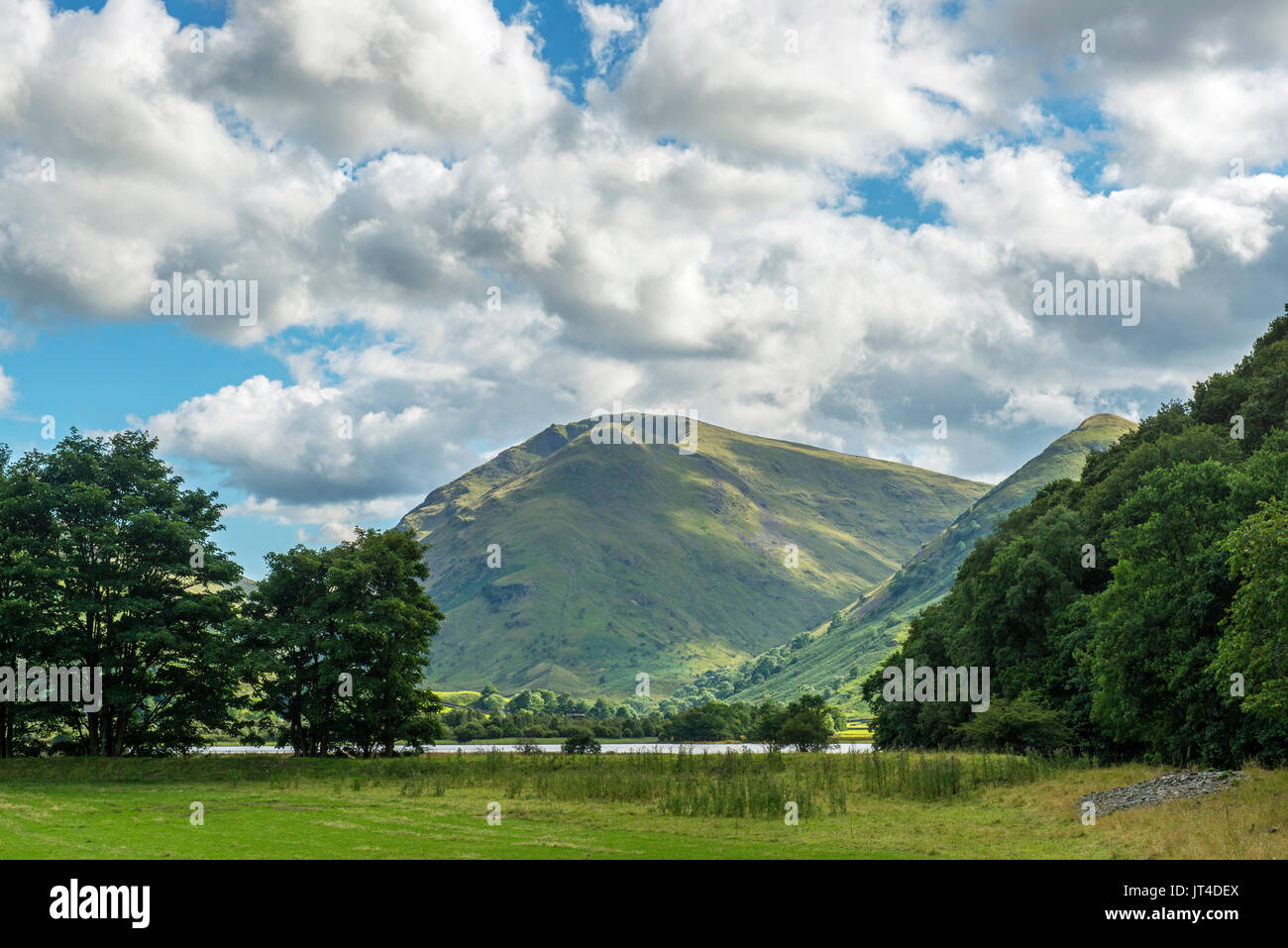 High Hartsop Dodd rising over the Kirkstone Pass in the Lake District National Park, Cumbria Stock Photo