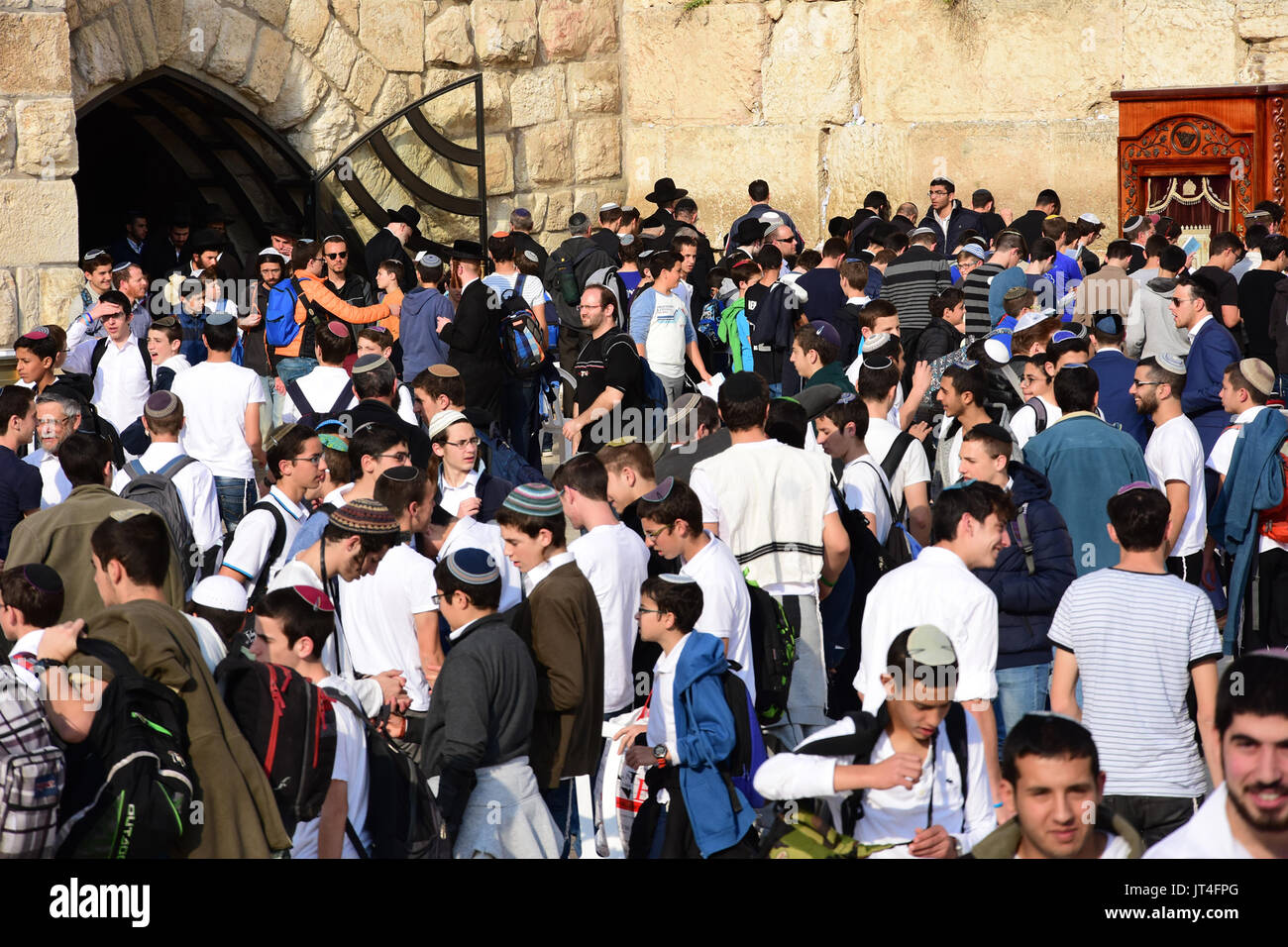 the western wall in jerusalem israel Stock Photo