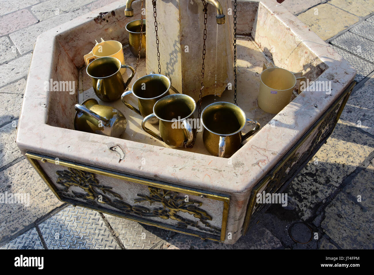 holy water station in israel Stock Photo